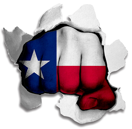 Fist Texas State Flag Logo iron on paper